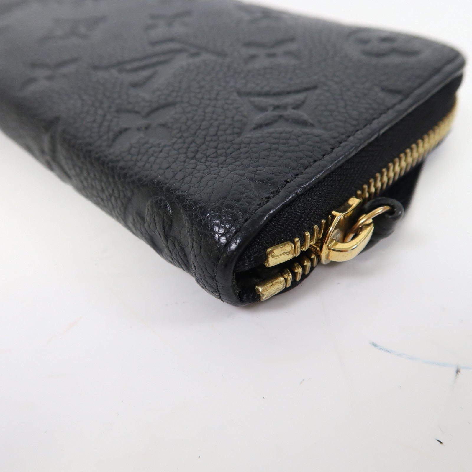 LOUIS VUITTON Monogram Empreinte Clemence Wallet金扣長錢包黑色