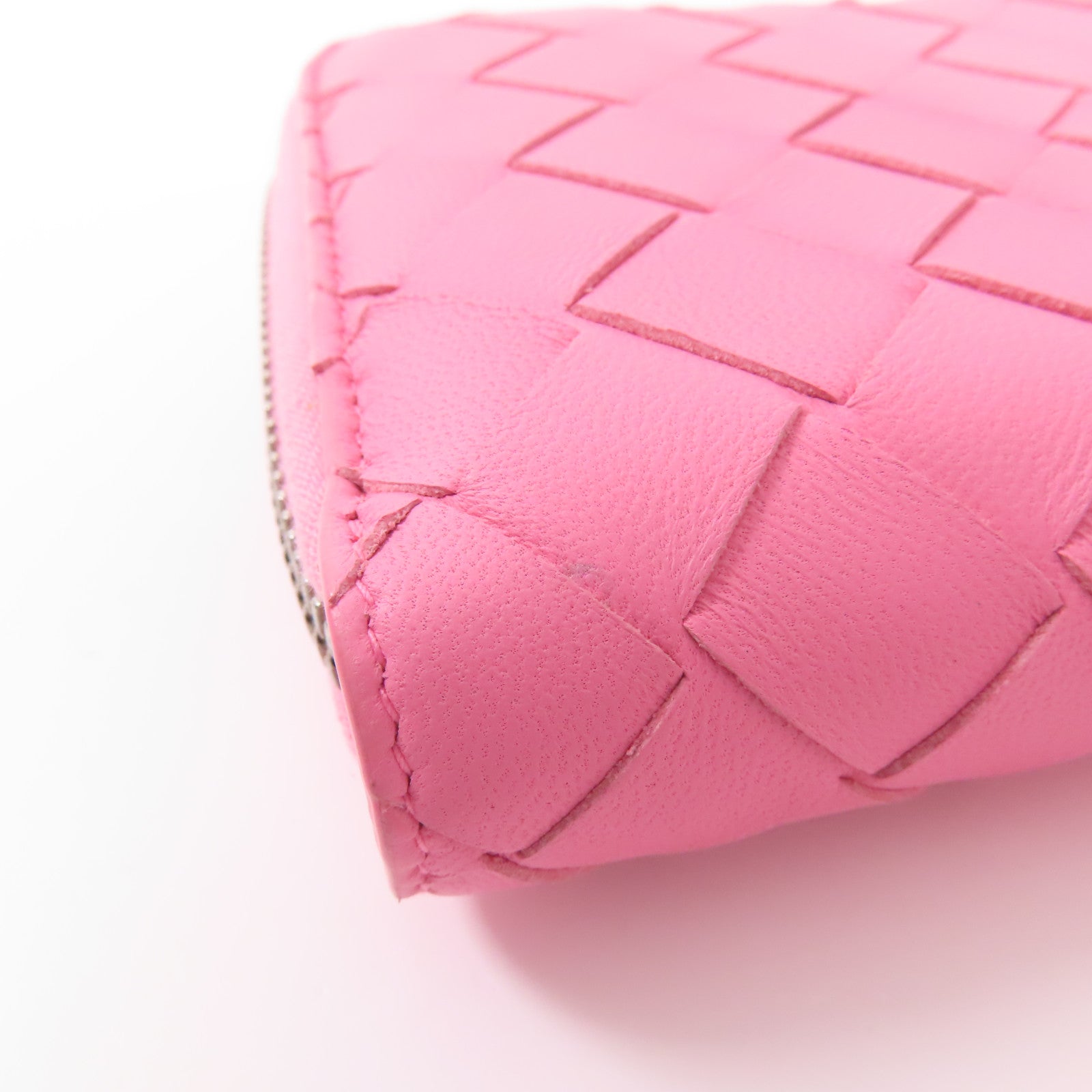 BOTTEGA VENETA 【激減優惠】牛皮皮革Long Round Wallet銀扣長錢包