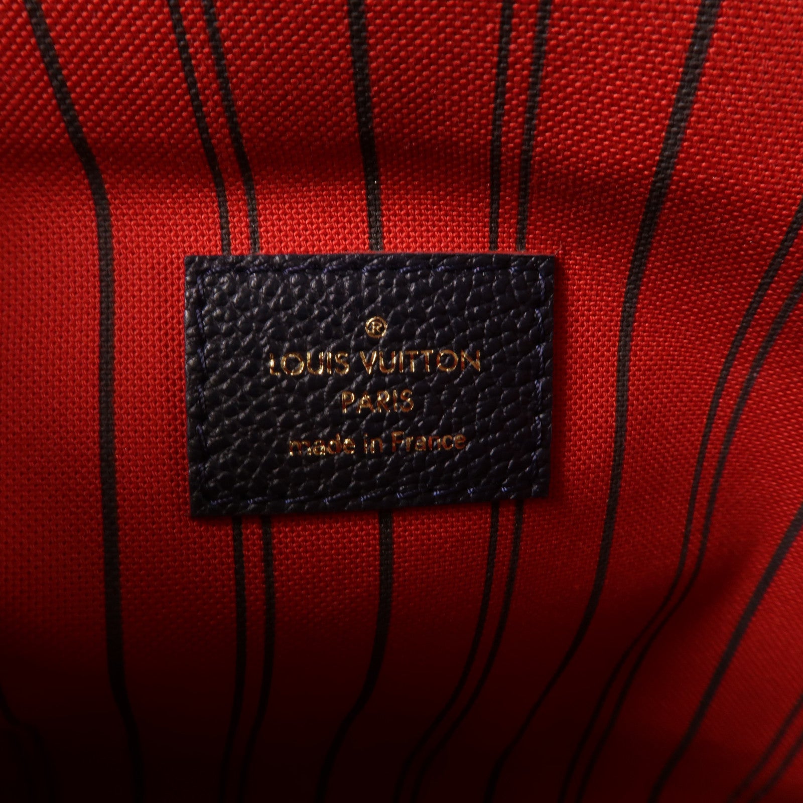 LOUIS VUITTON Monogram Empreinte Pochette Metis金扣手挽肩背兩用袋深藍色