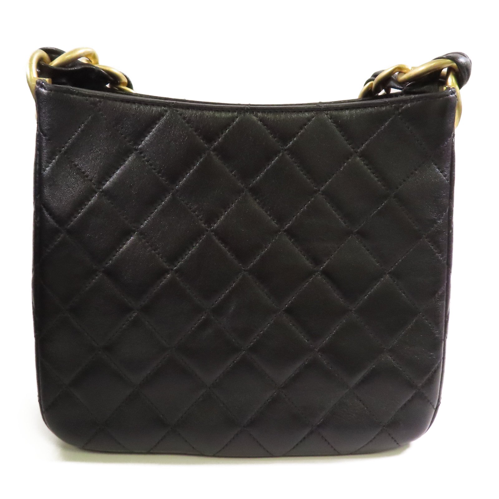 CHANEL 牛皮皮革Hobo金扣鏈帶肩背袋