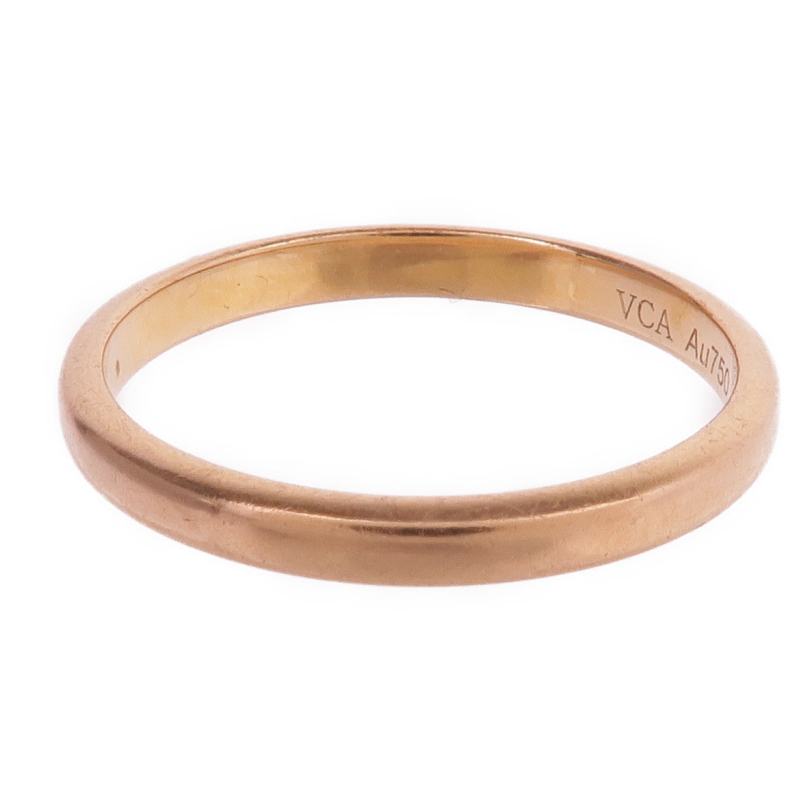 Van Cleef & Arpels 18K玫瑰金Toujours Wedding Band戒指VCA#56/US#7.5