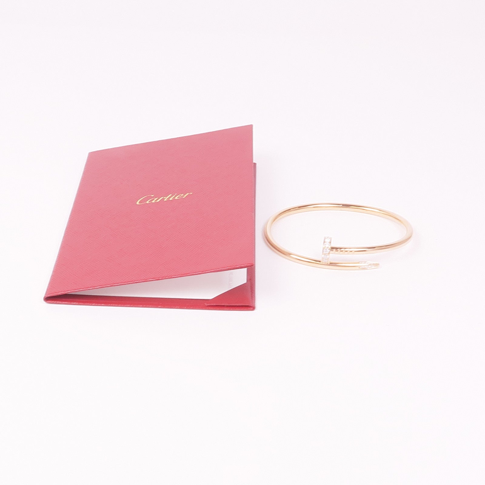 CARTIER 18K玫瑰金Juste Un Clou鑽石手鐲Cartier#17