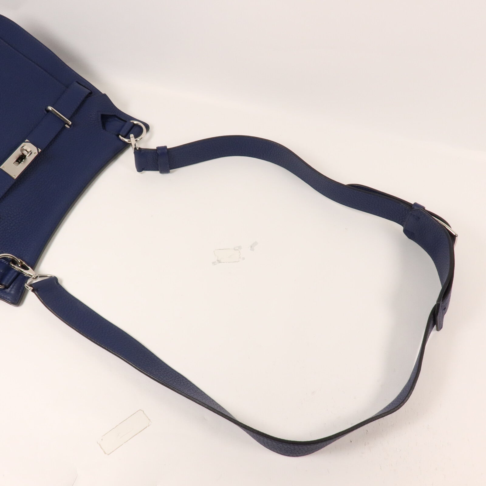HERMES Clemence皮革Jypsiere 31肩背袋Bleu Saphir