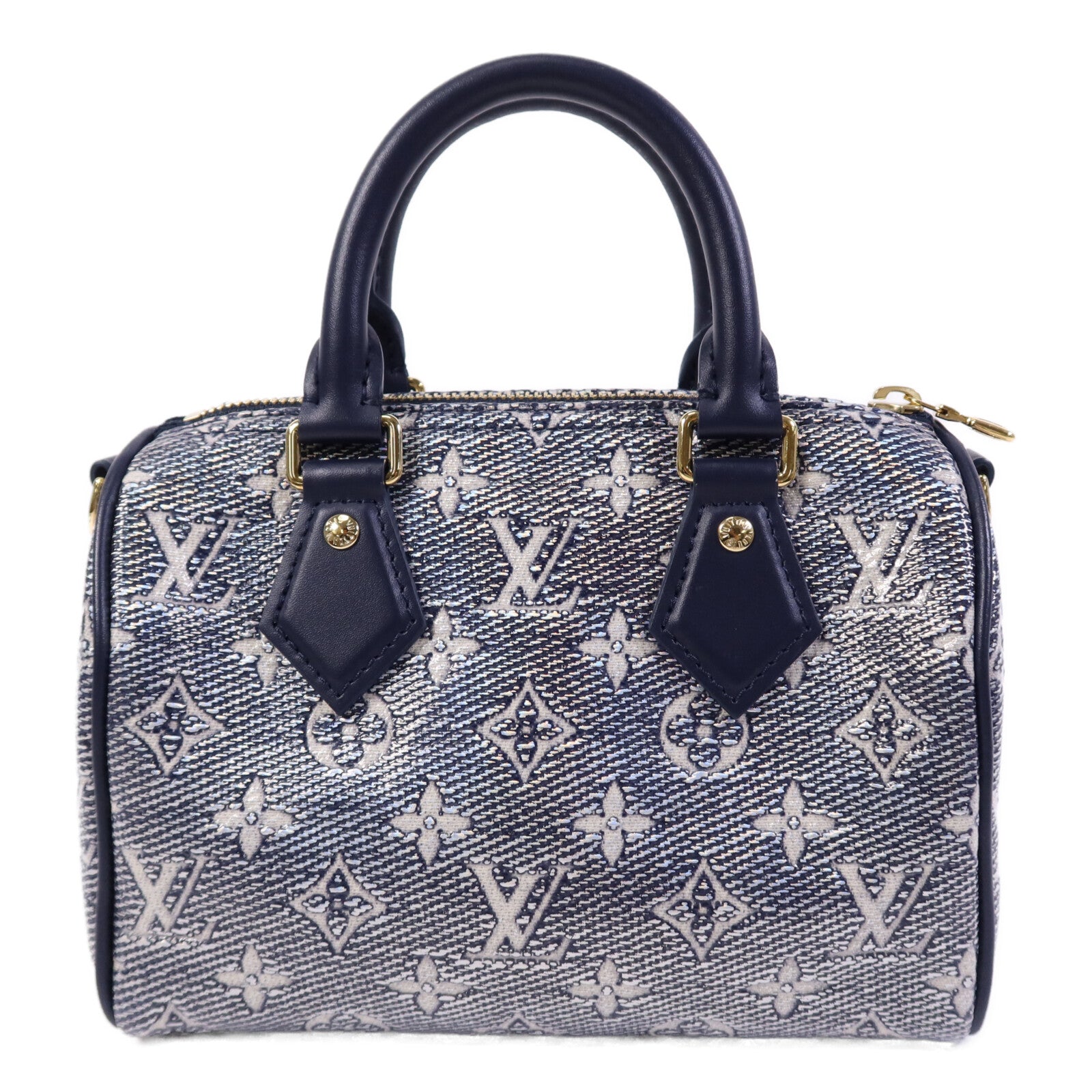 LOUIS VUITTON Monogram Laminated Jacquard Speedy Bandoulière 20金扣手挽肩背兩用袋