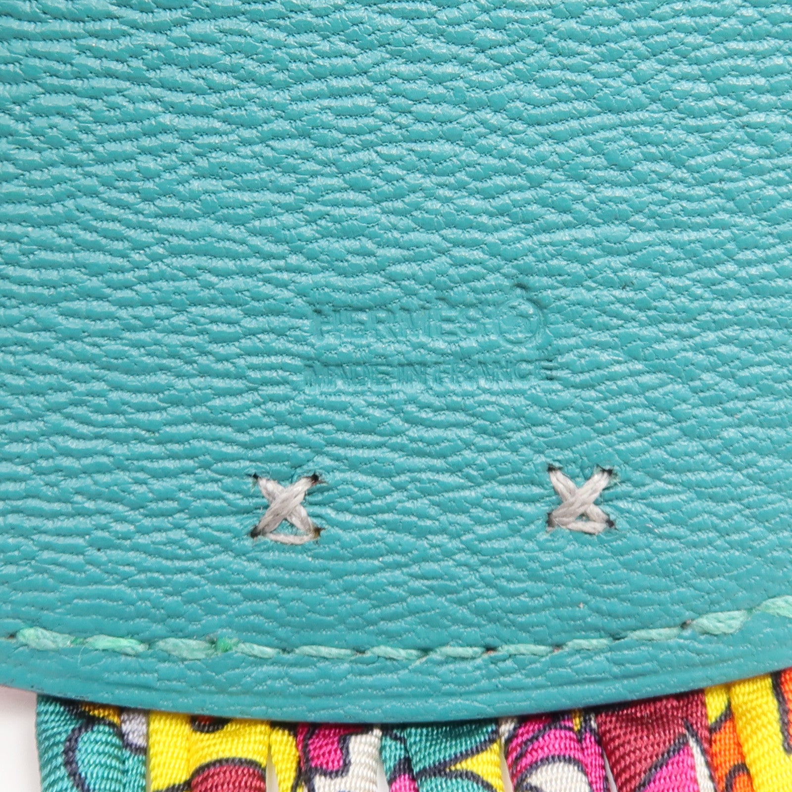 HERMES Clemence/Chevre皮革/絲質H Squid Charm掛飾