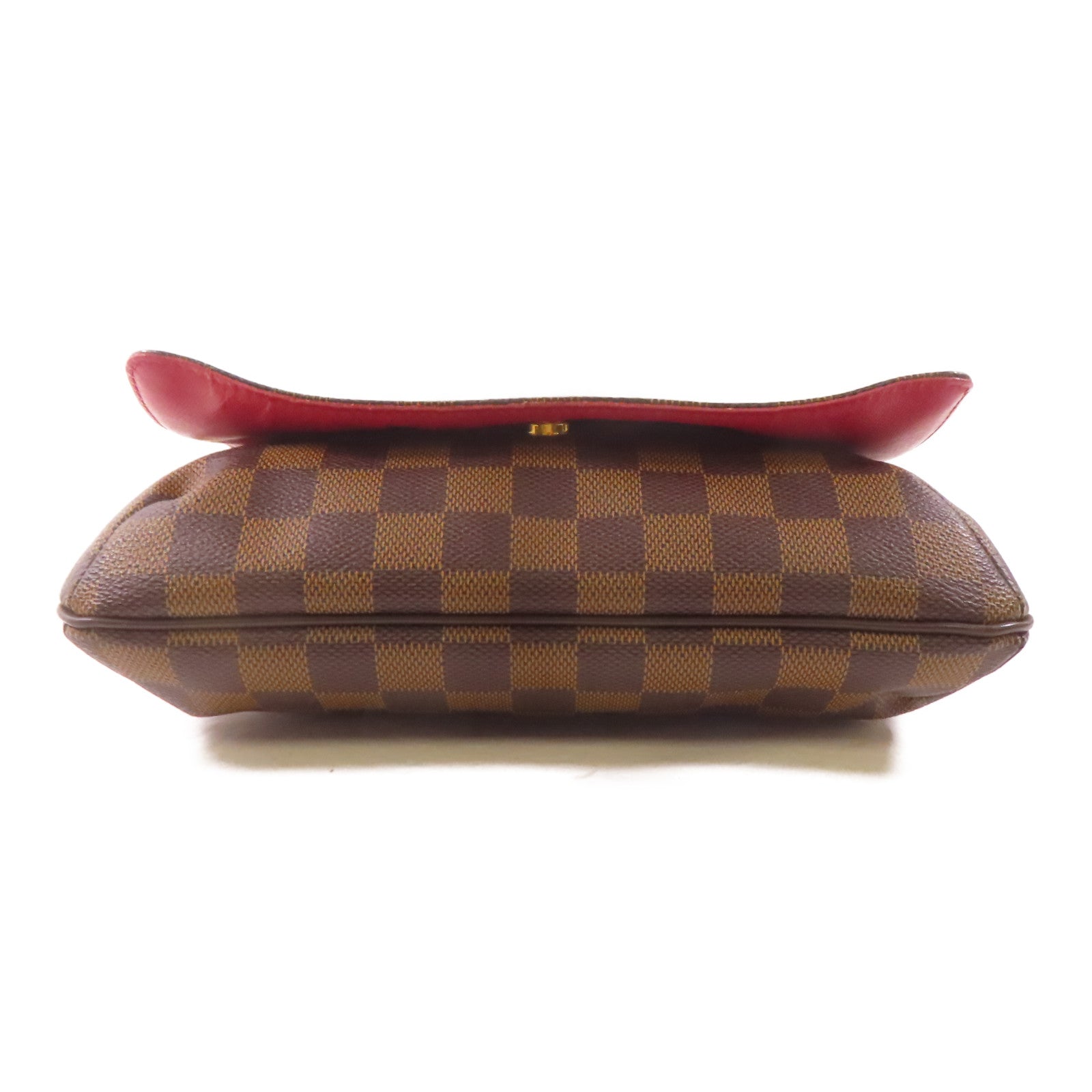 LOUIS VUITTON Damier Musette Tango金扣肩背袋棕色