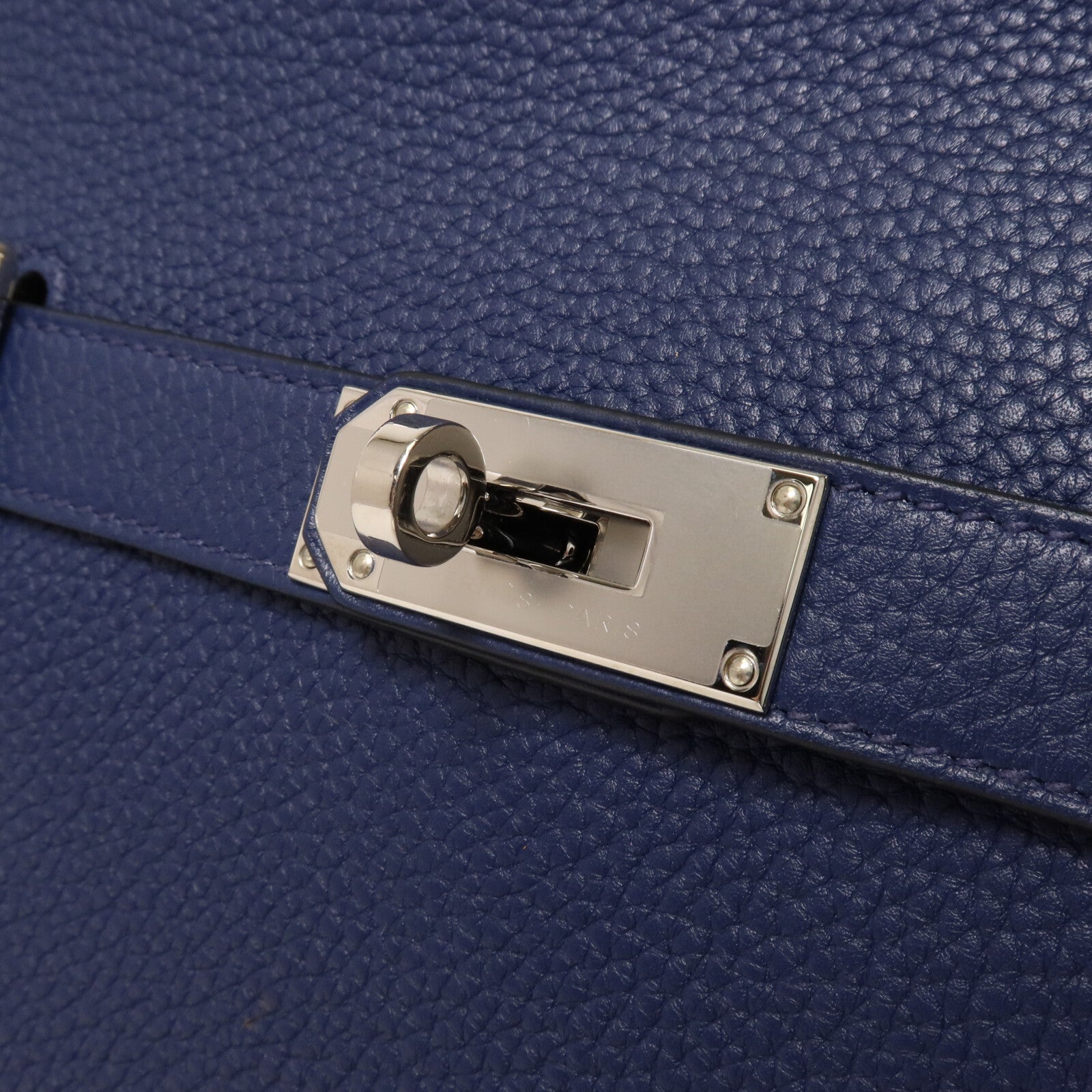 HERMES Clemence皮革Jypsiere 31肩背袋Bleu Saphir