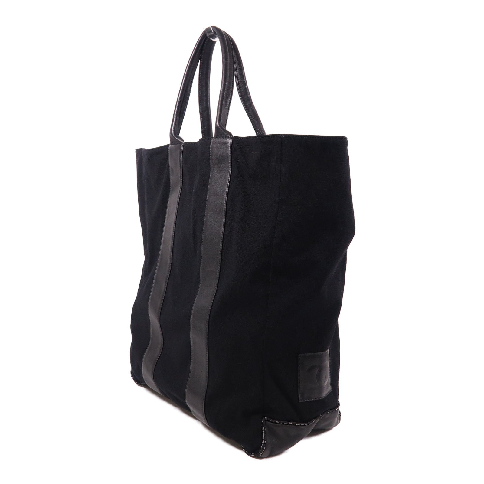 CHANEL 皮革/帆布Tote Bag手挽袋