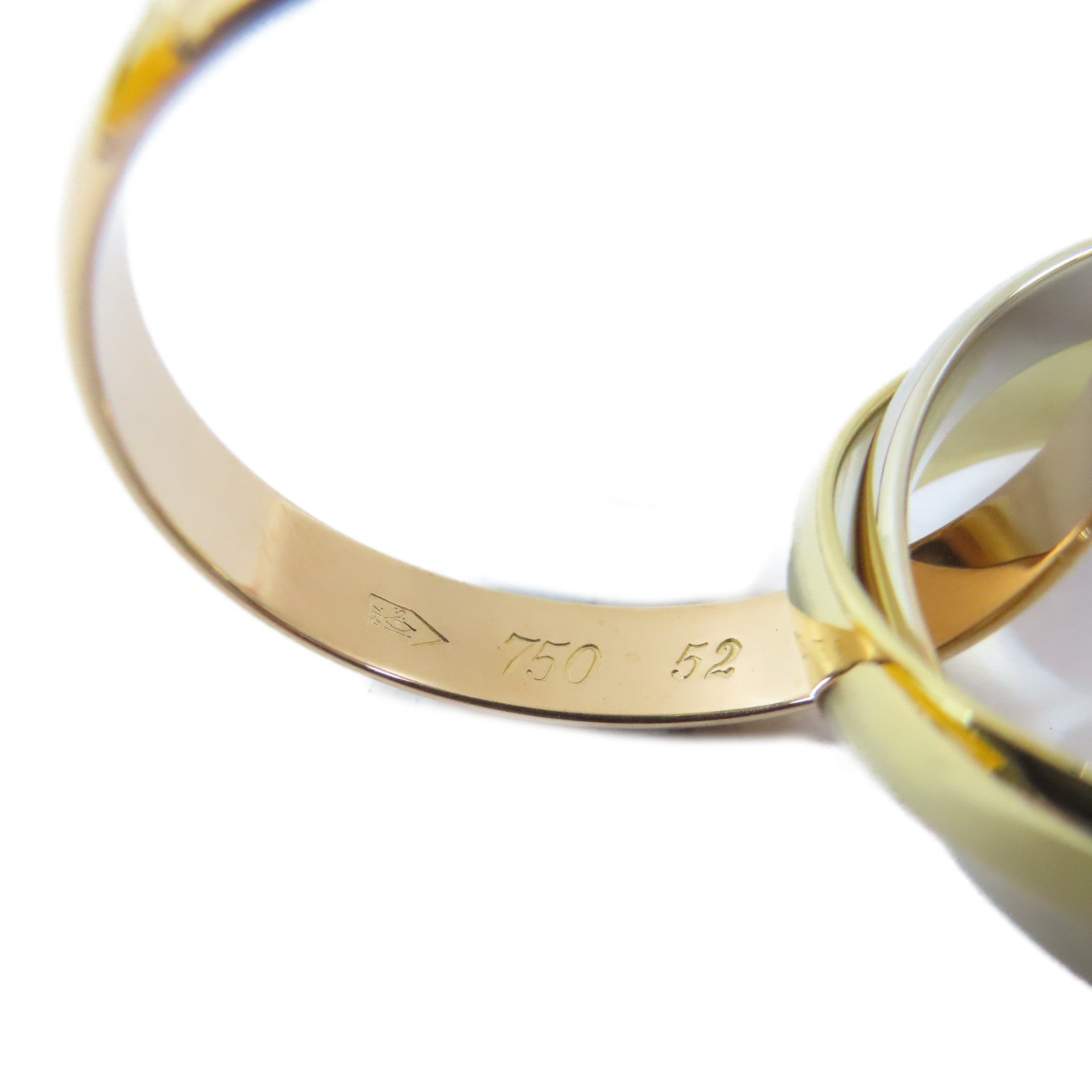 CARTIER 18K黃金/白金/玫瑰金Trinity Ring戒指Cartier#52/US#6.25