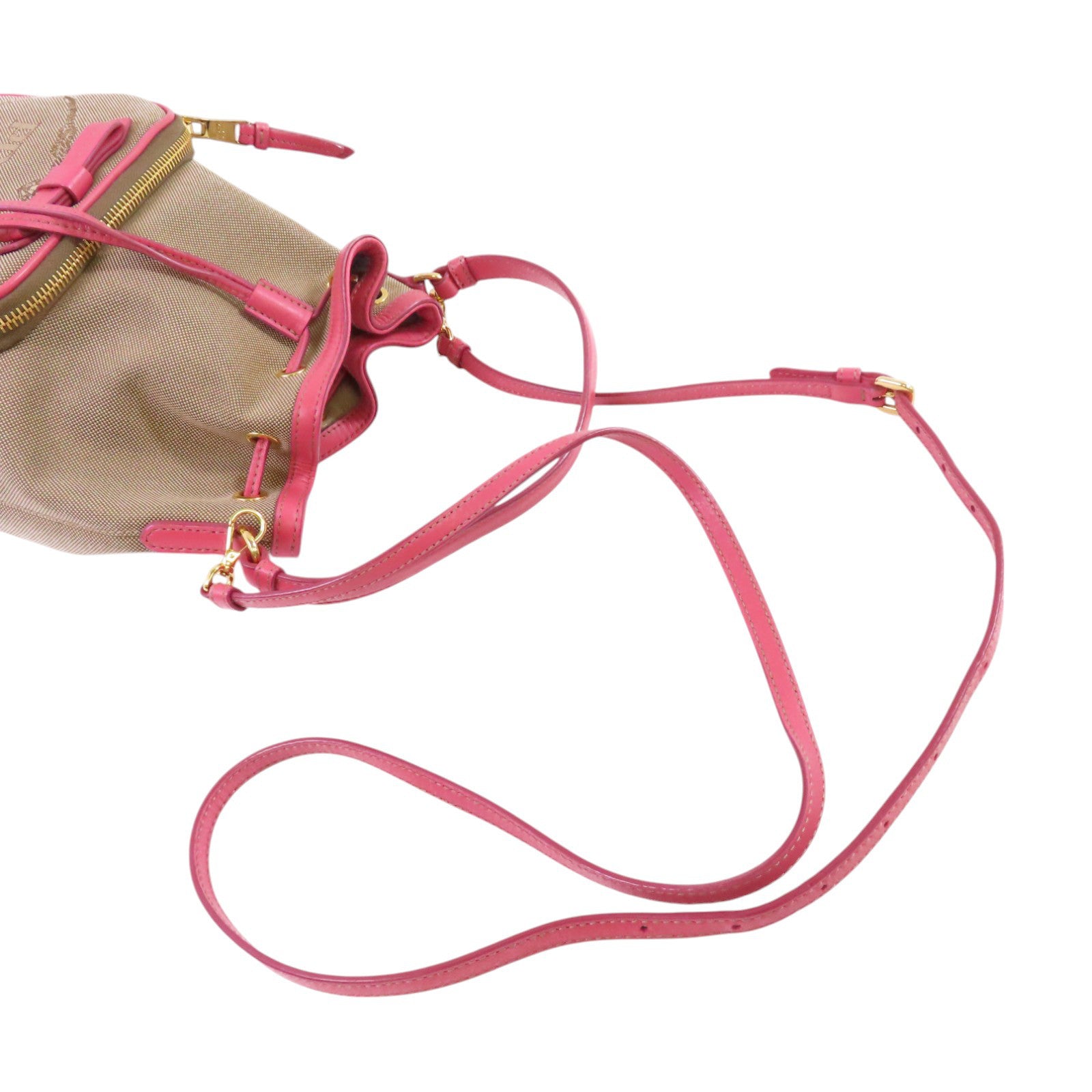 PRADA 帆布Mini Bucket 2Way Shoulder Bag手挽肩背兩用袋