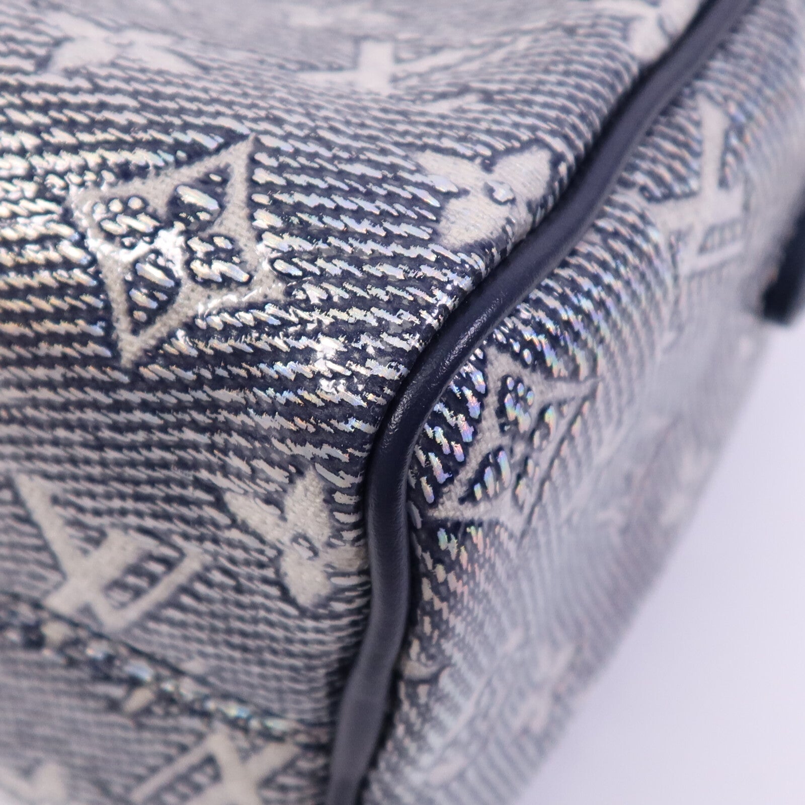 LOUIS VUITTON Monogram Laminated Jacquard Speedy Bandoulière 20金扣手挽肩背兩用袋