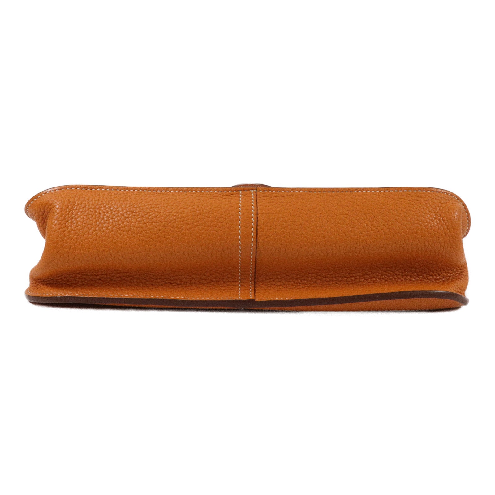 HERMES Clemence皮革Halzan 31手挽肩背兩用袋Orange