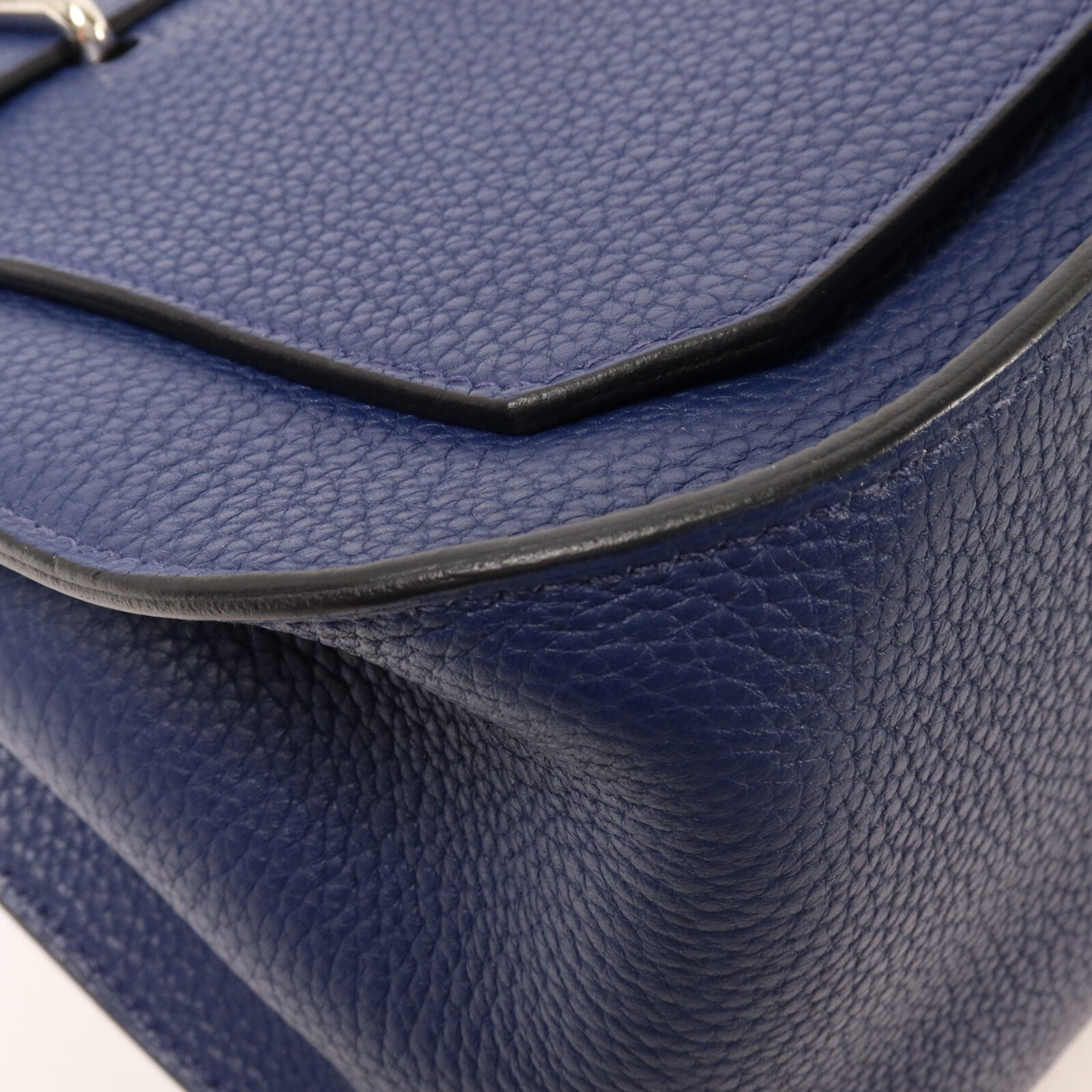 HERMES Clemence皮革Jypsiere 31肩背袋Bleu Saphir