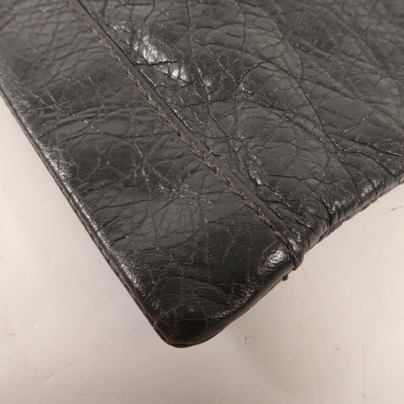 BALENCIAGA 牛皮皮革Classic City Large Pouch銀扣手拿包