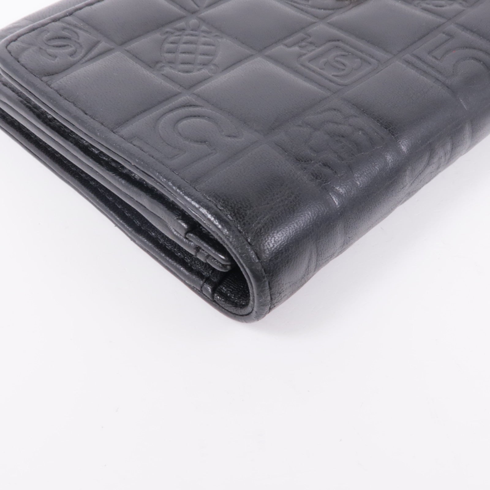 CHANEL 牛皮皮革Vintage Long Wallet銀扣長錢包