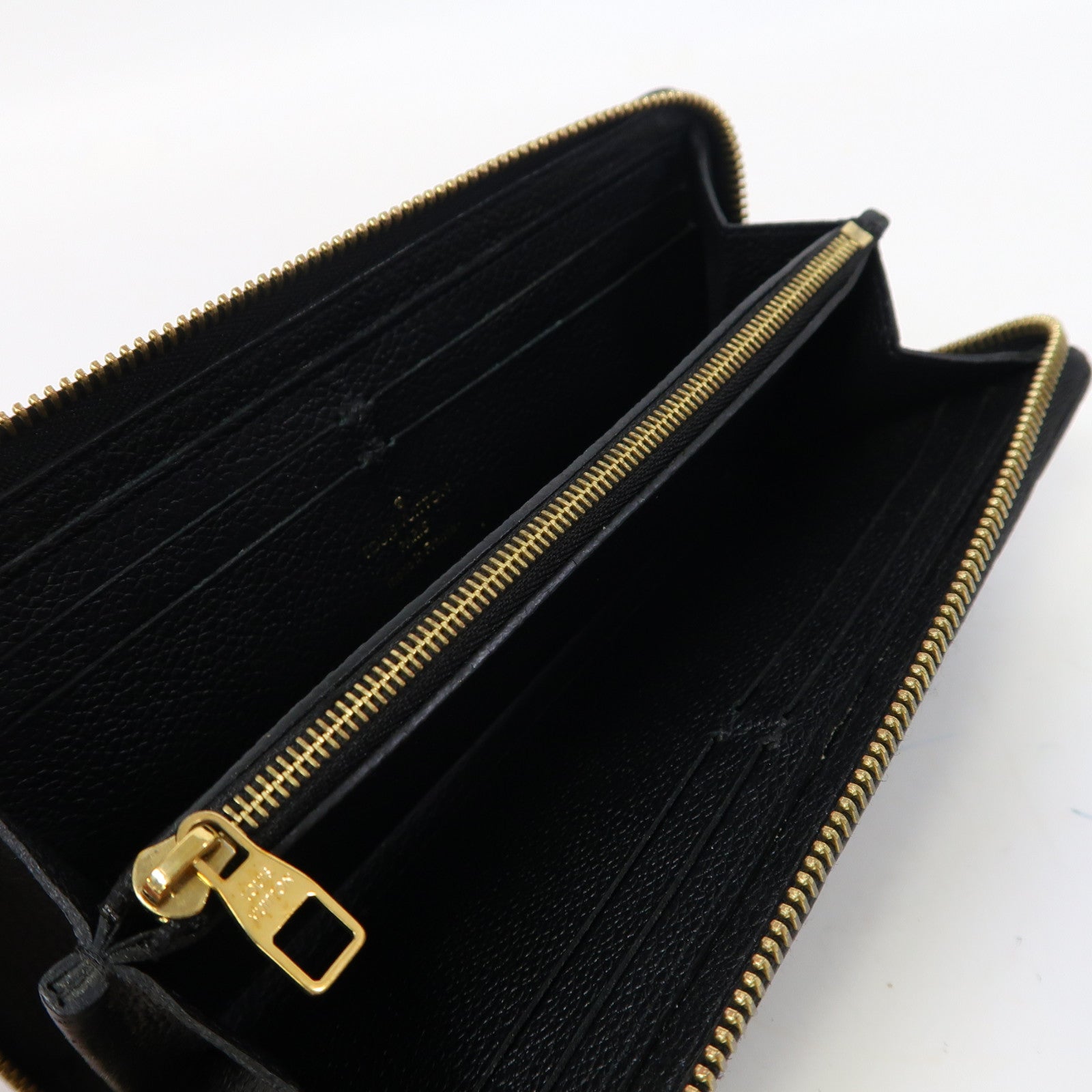 LOUIS VUITTON Monogram Empreinte Clemence Wallet金扣長錢包黑色