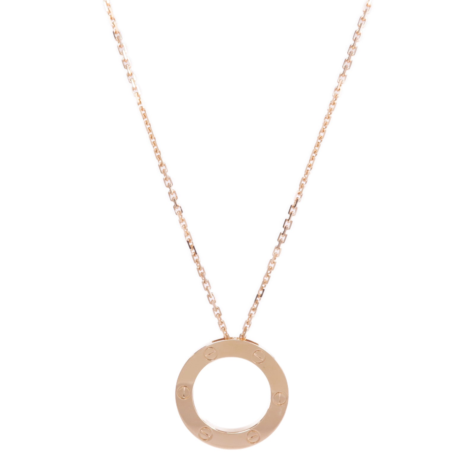 CARTIER 18K玫瑰金Love Necklace項鍊