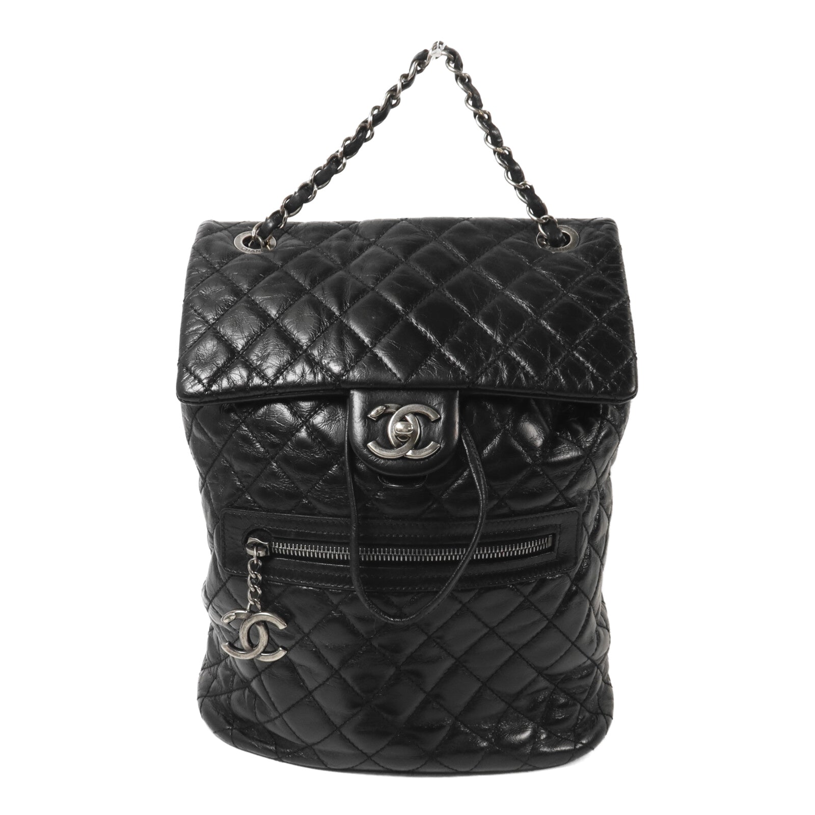 CHANEL 牛皮皮革Mountain Backpack Small鏈帶背包