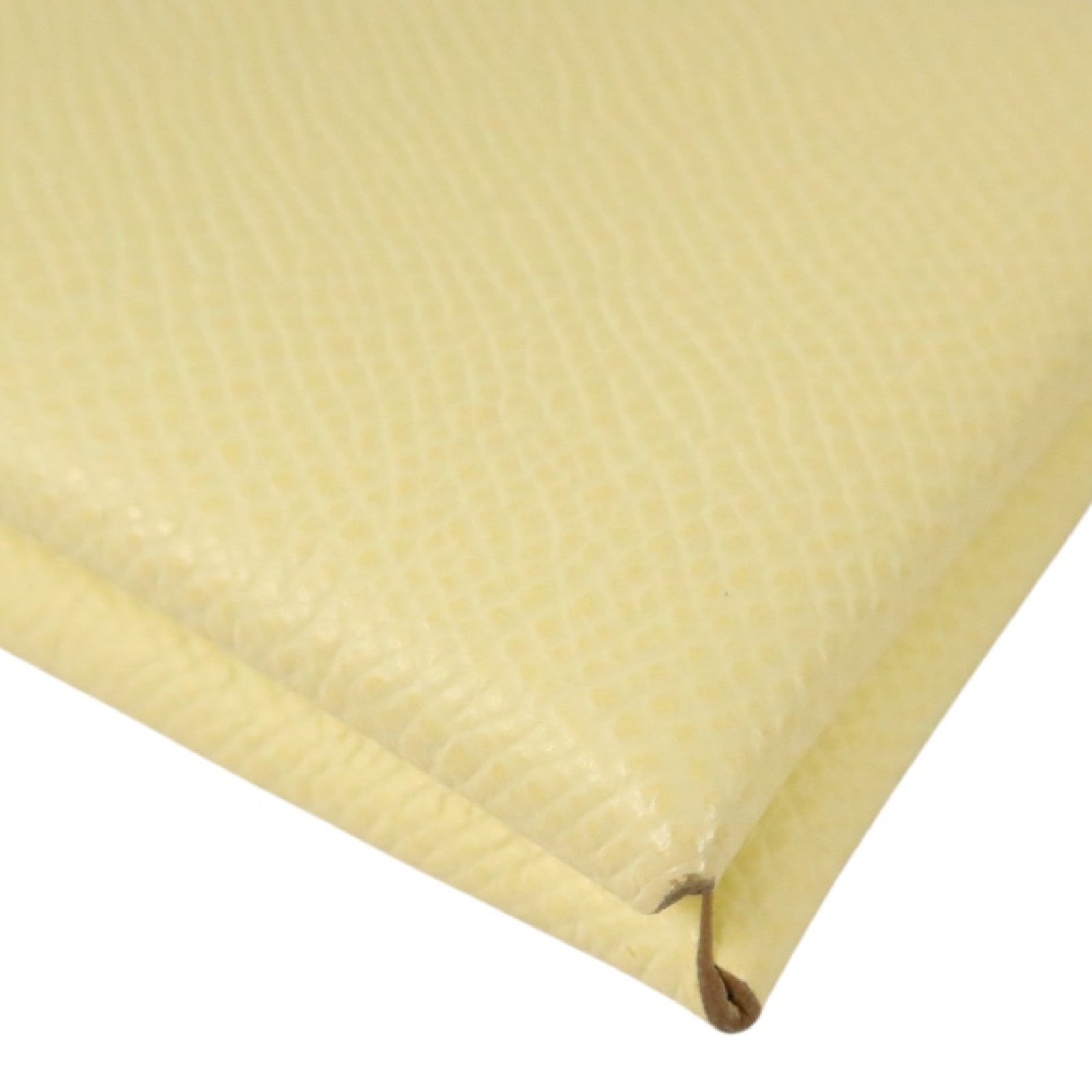 HERMES Epsom皮革Calvi銀扣卡片套Jaune Milton