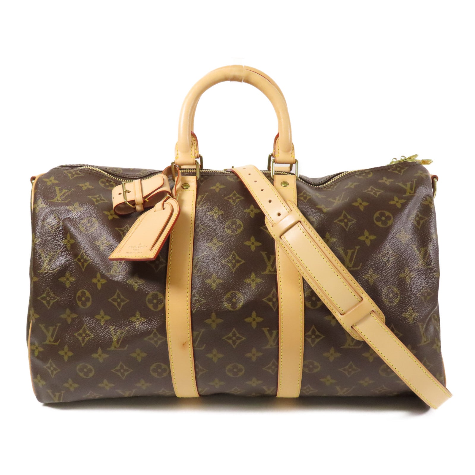 LOUIS VUITTON Monogram Keepall 45金扣手挽肩背兩用袋