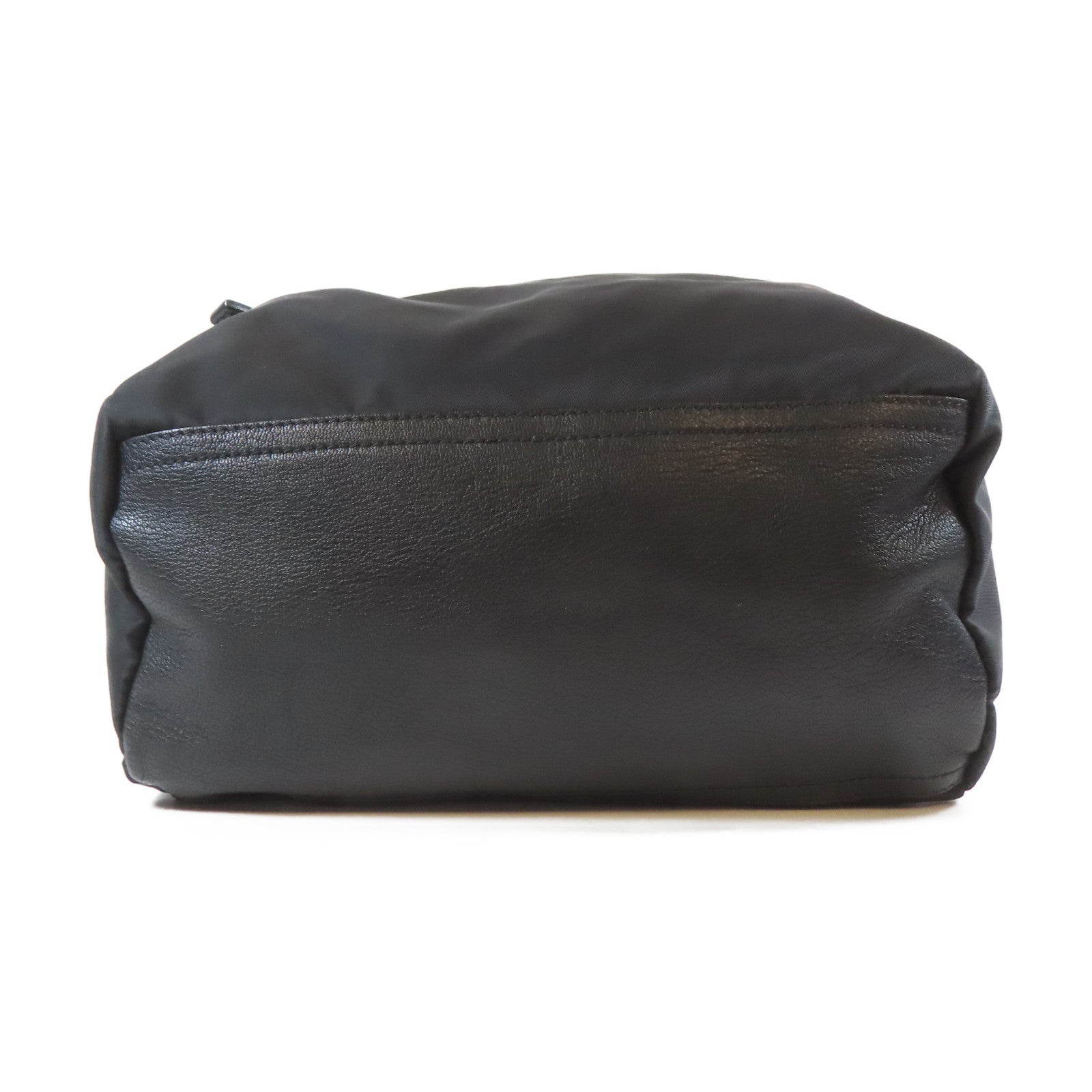 GIVENCHY 尼龍Pandora Bag銀扣手挽肩背兩用袋黑色