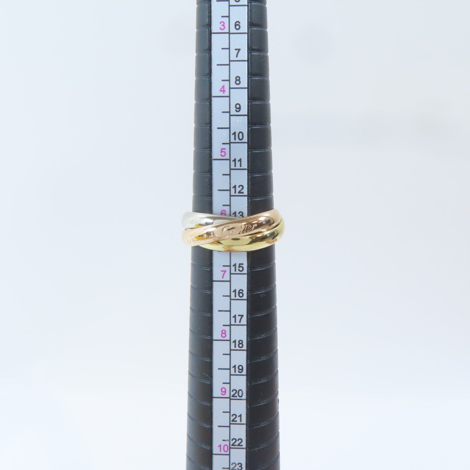 CARTIER 18K黃金/白金/玫瑰金Trinity Ring戒指Cartier#52/US#6.25