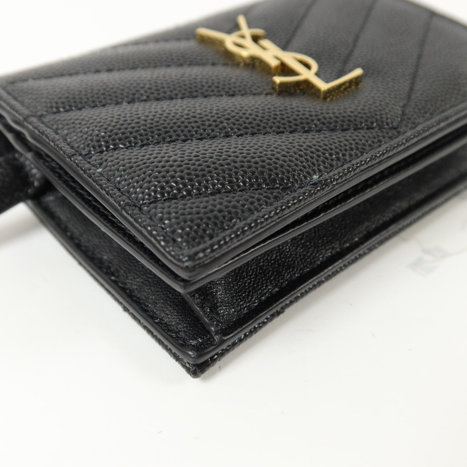 SAINT LAURENT 牛皮皮革Cassandre Matelasse Flap Card Case錢包