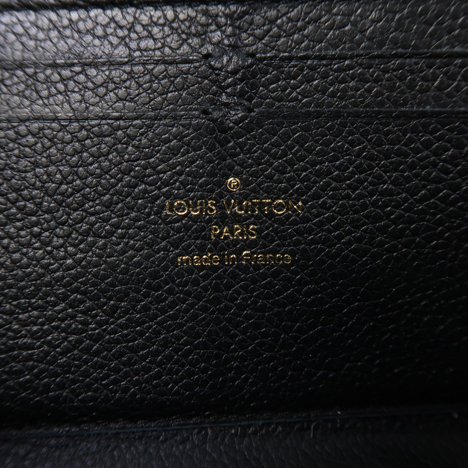 LOUIS VUITTON Monogram Empreinte Clemence Wallet金扣長錢包黑色