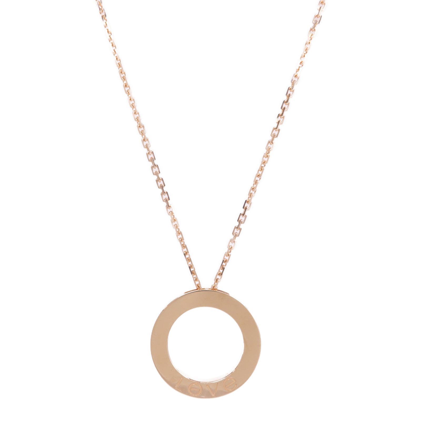 CARTIER 18K玫瑰金Love Necklace項鍊