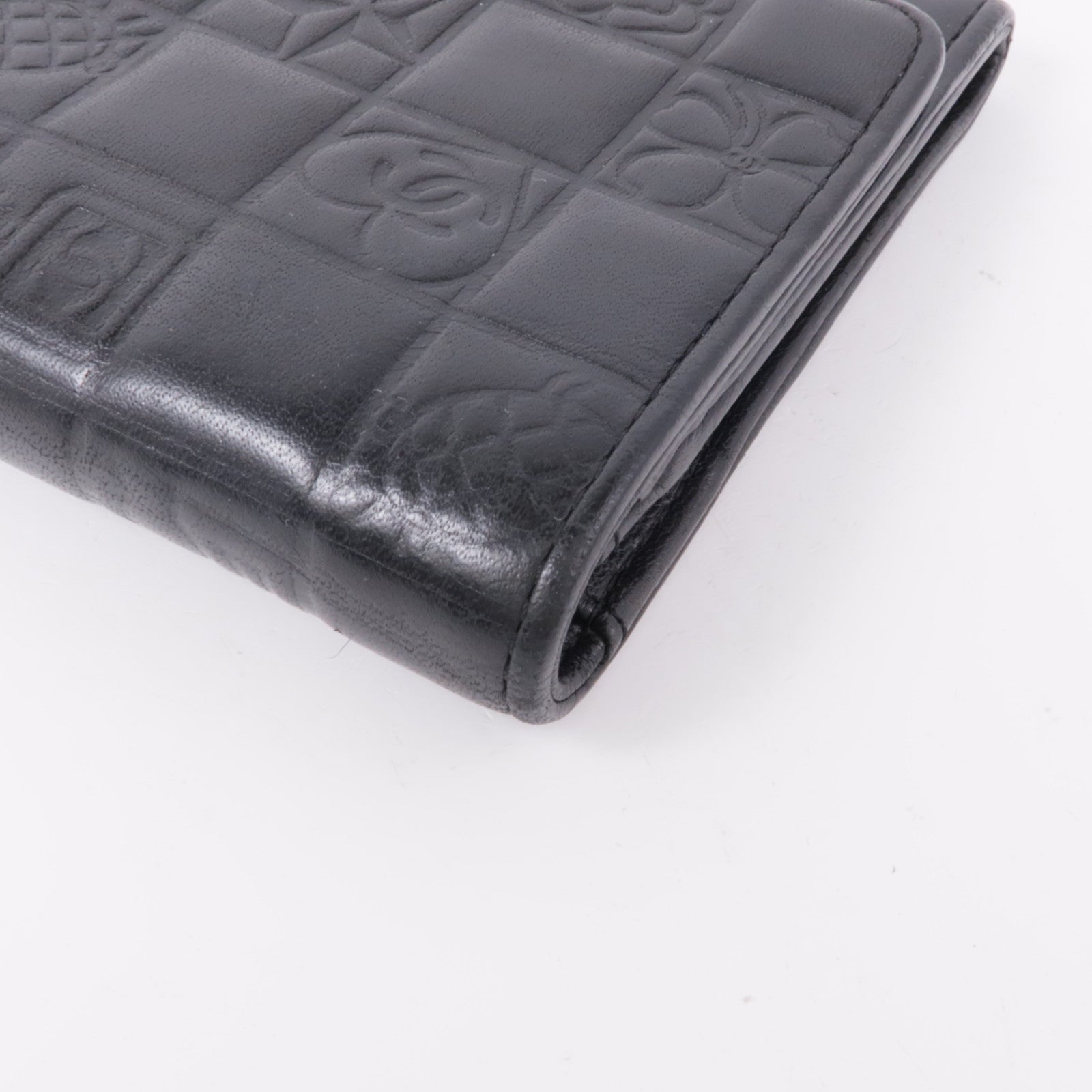CHANEL 牛皮皮革Vintage Long Wallet銀扣長錢包