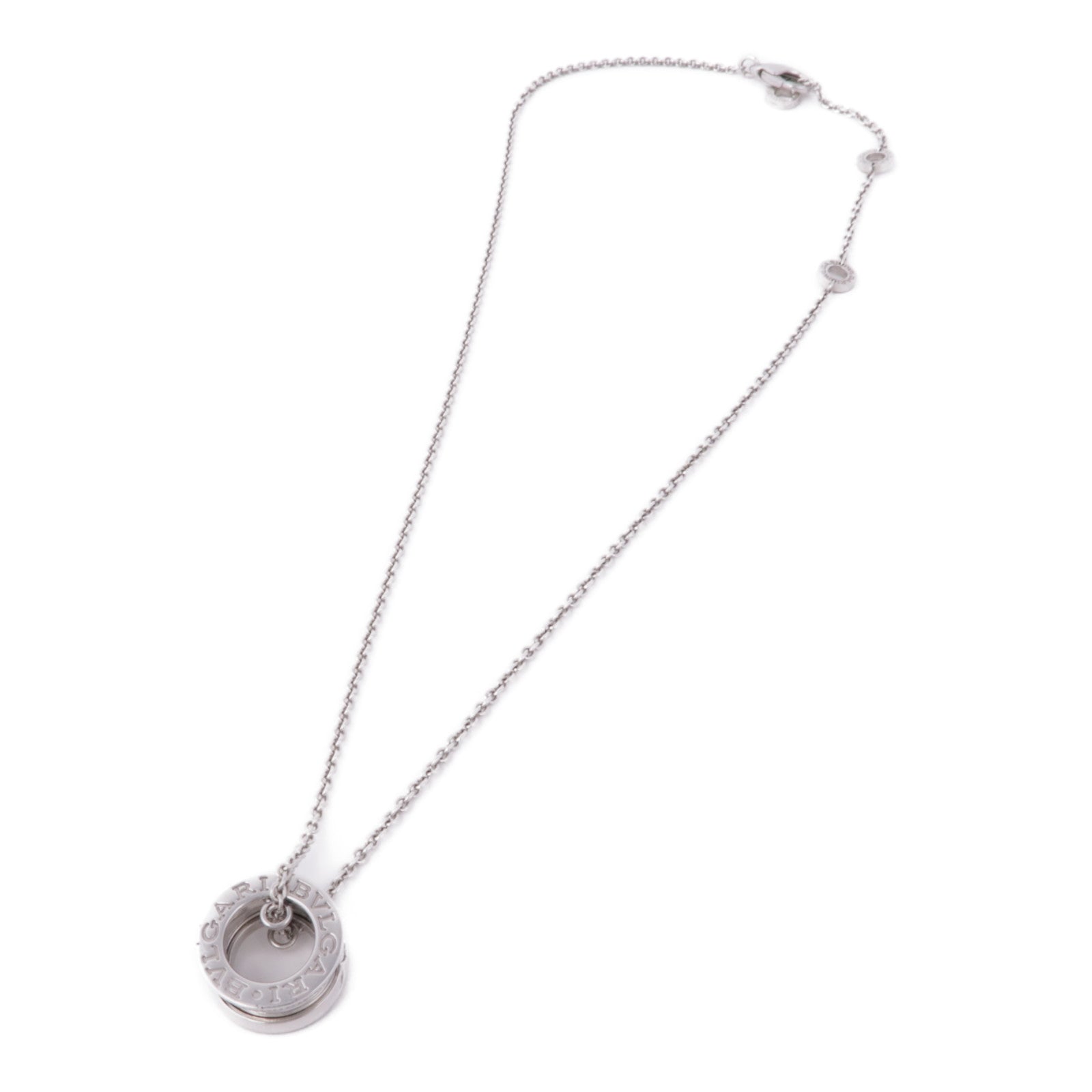 BVLGARI 18K白金B-zero1 Diamond Necklace鑽石項鍊