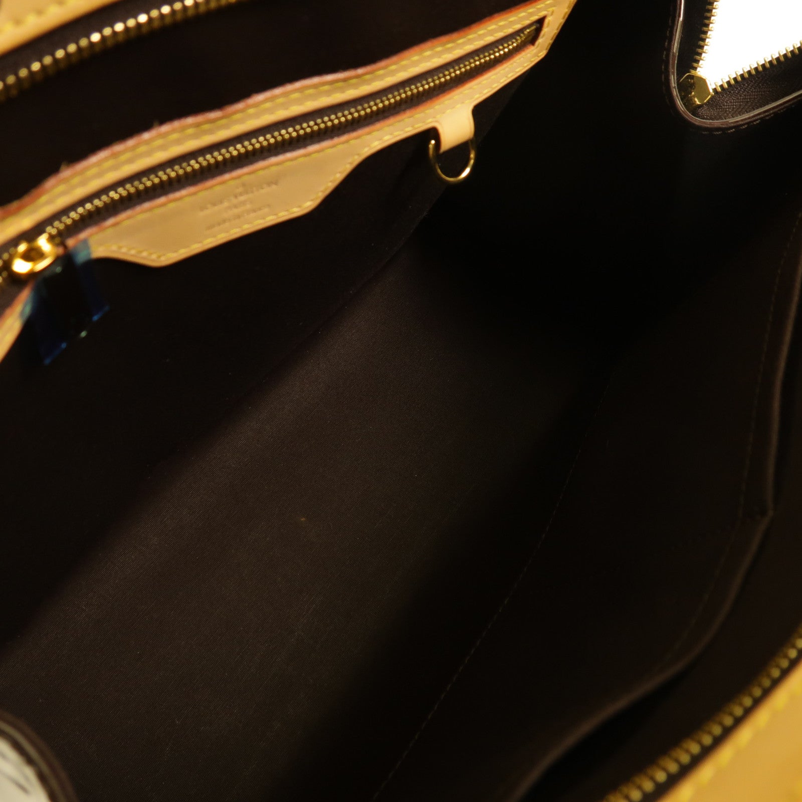 LOUIS VUITTON Monogram Vernis Brera MM金扣手挽肩背兩用袋酒紅色