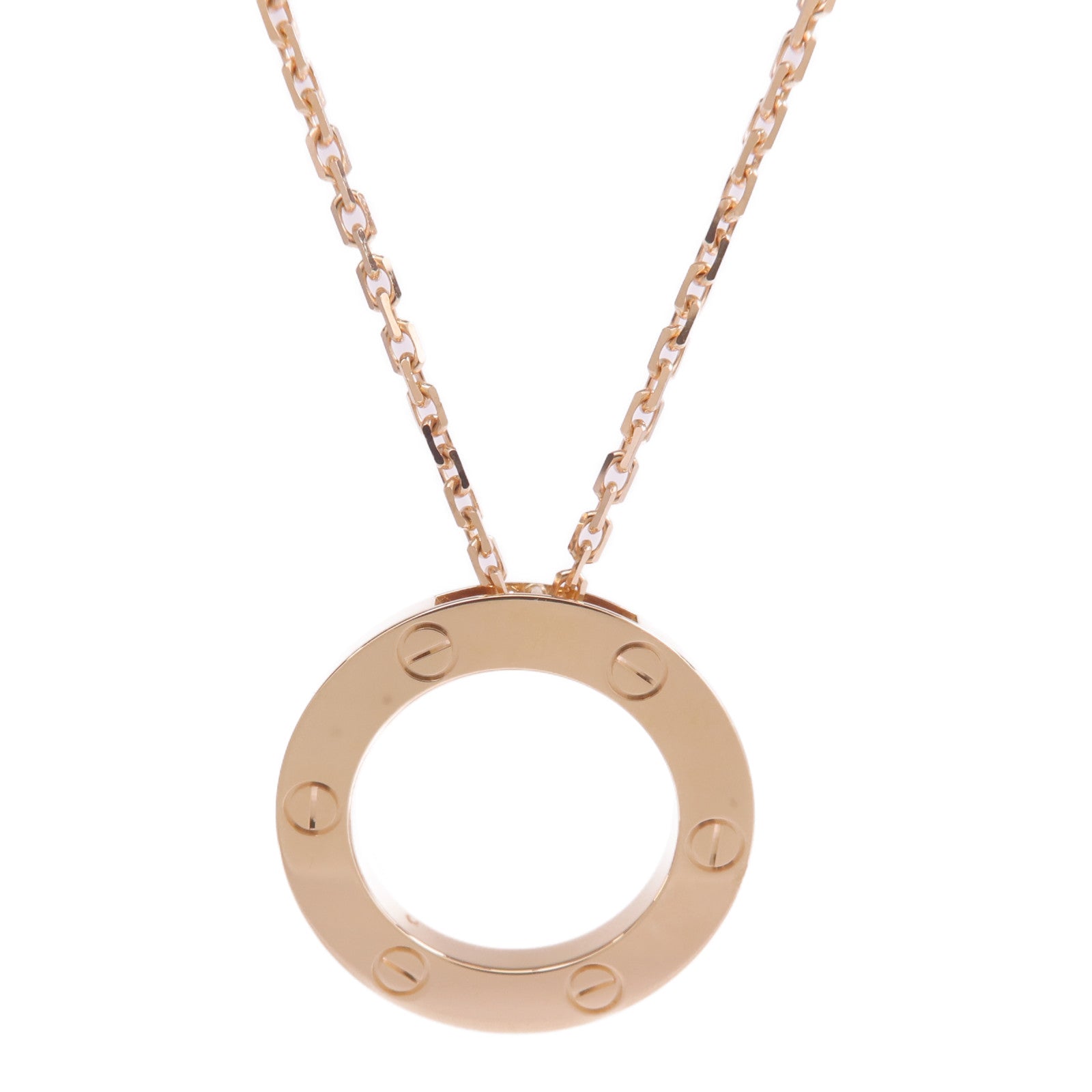CARTIER 18K玫瑰金Love Necklace項鍊