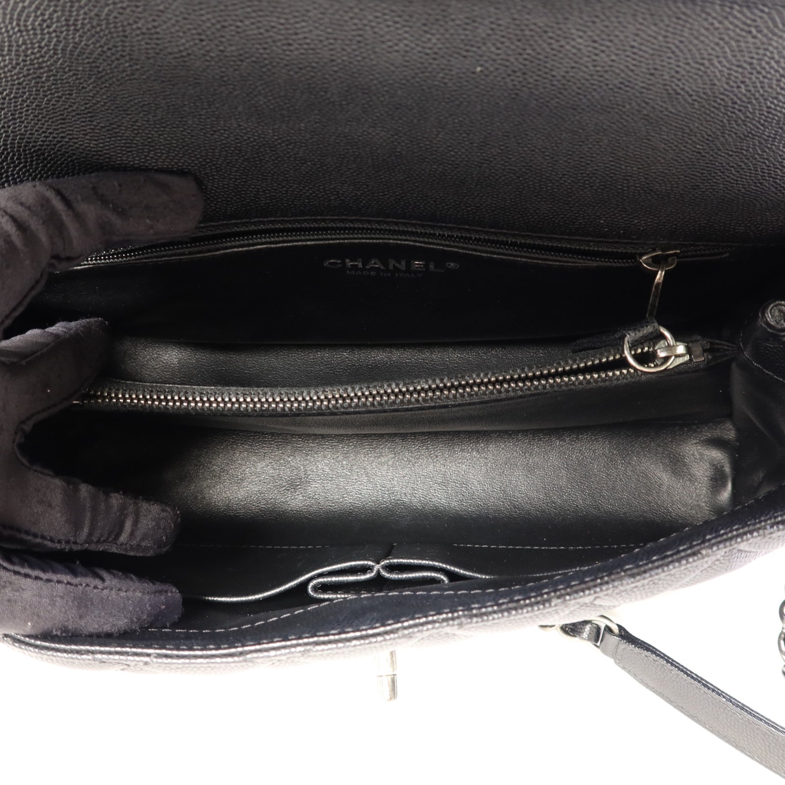 CHANEL 牛皮皮革/蜥蝪皮革Coco Handle Large手挽肩背兩用袋