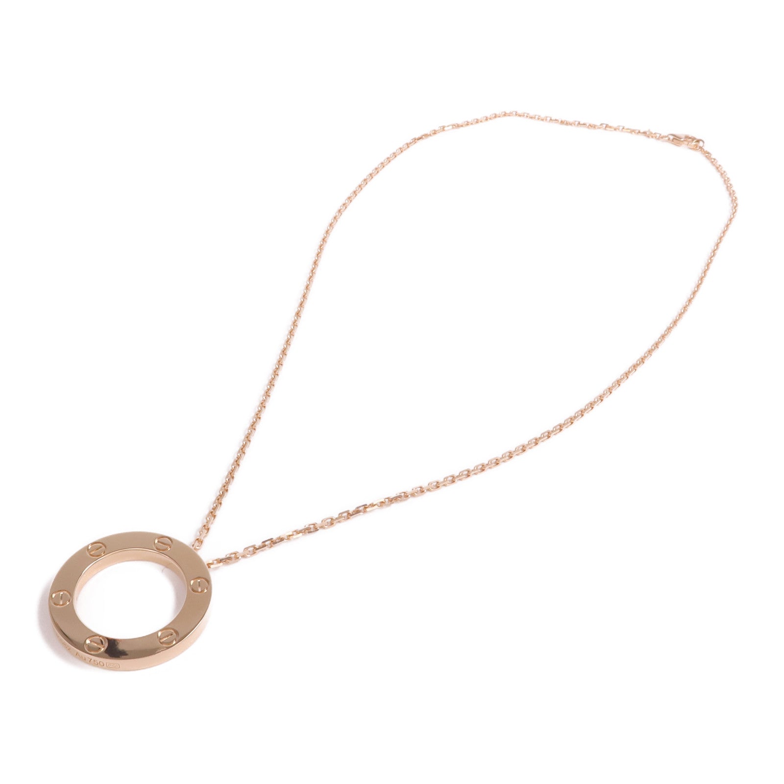 CARTIER 18K玫瑰金Love Necklace項鍊