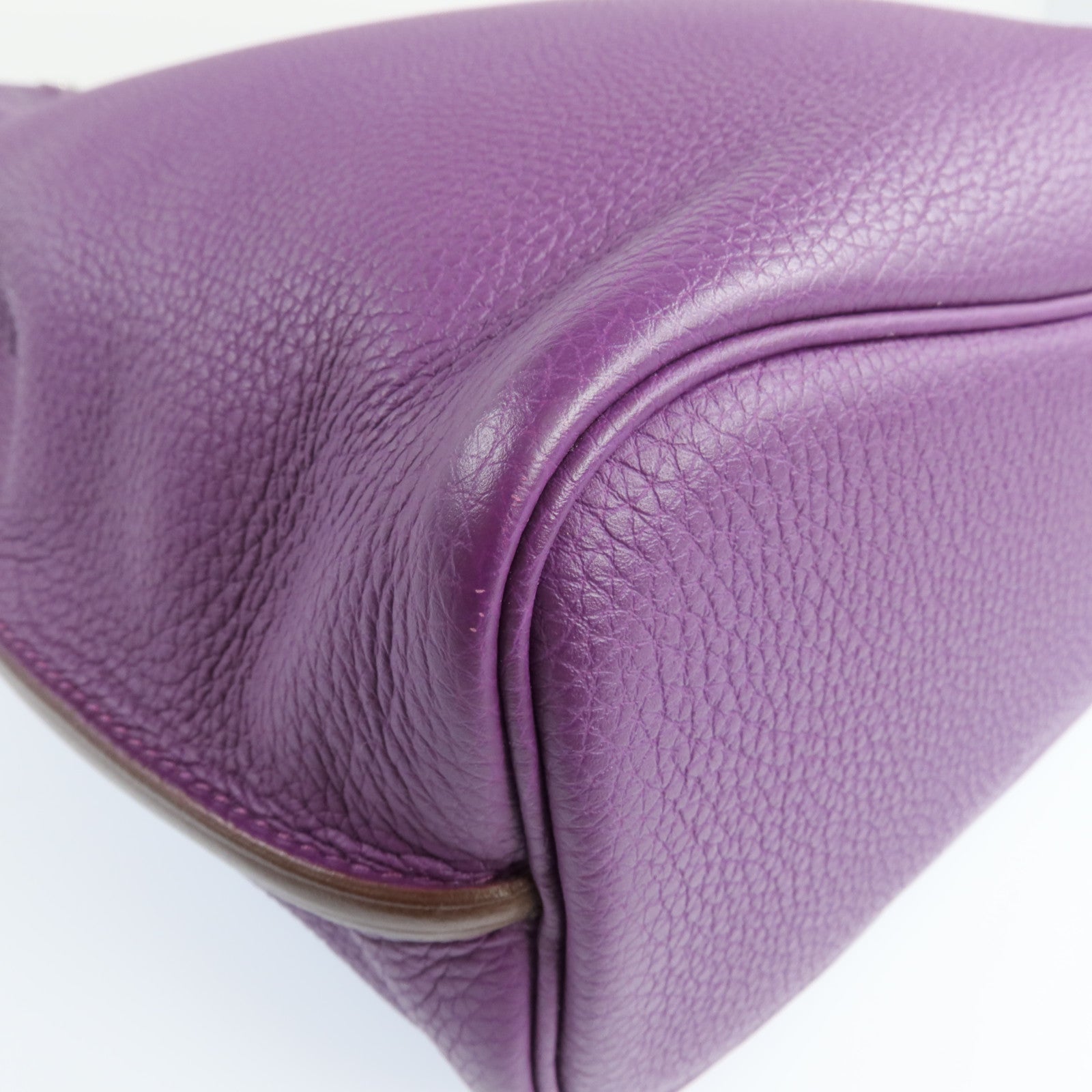 HERMES Clemence皮革So Kelly 22銀扣肩背袋Anemone