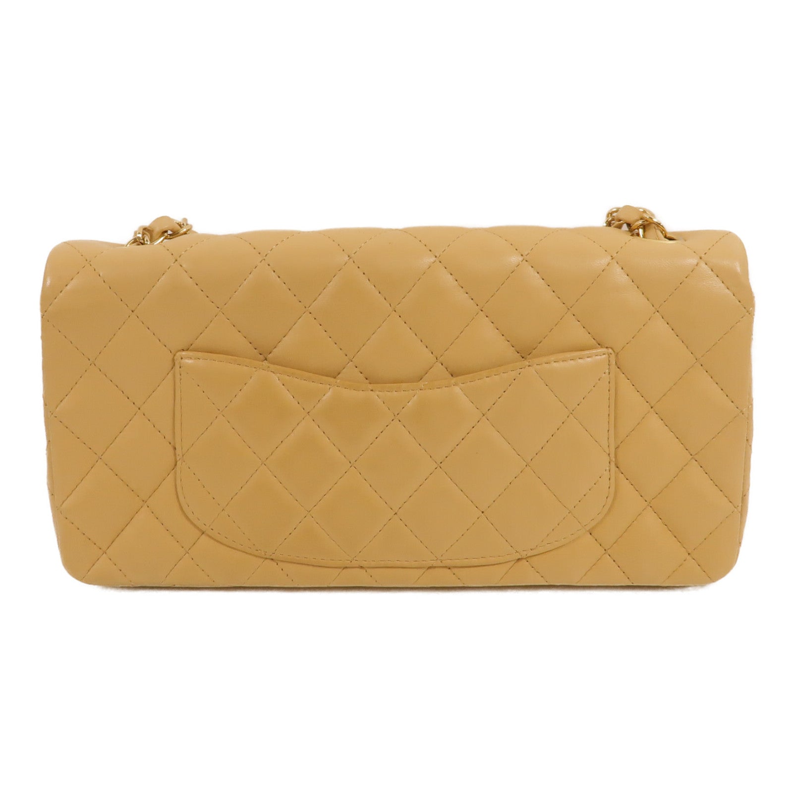 CHANEL 羊皮皮革Chain Shoulder金扣鏈帶肩背袋