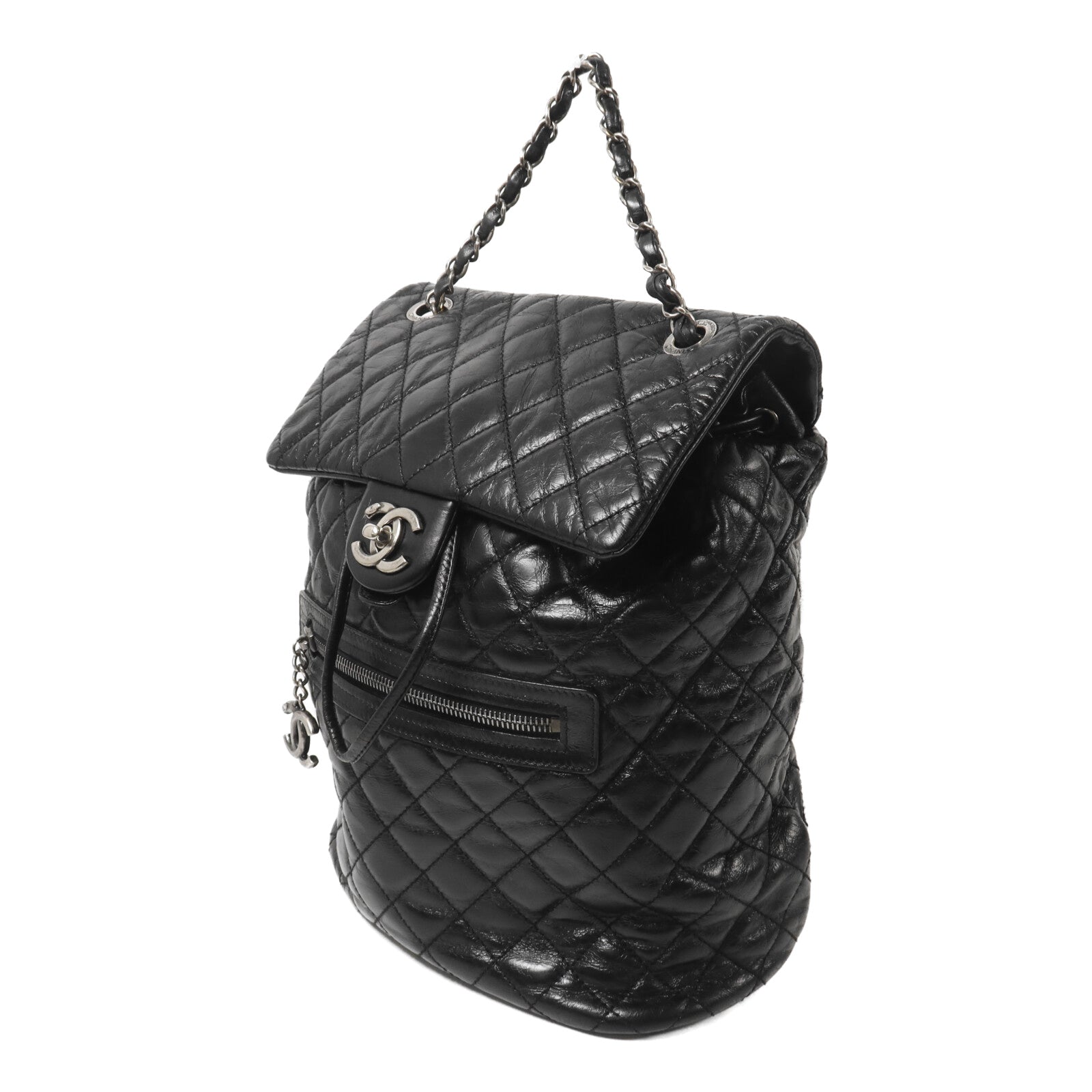 CHANEL 牛皮皮革Mountain Backpack Small鏈帶背包