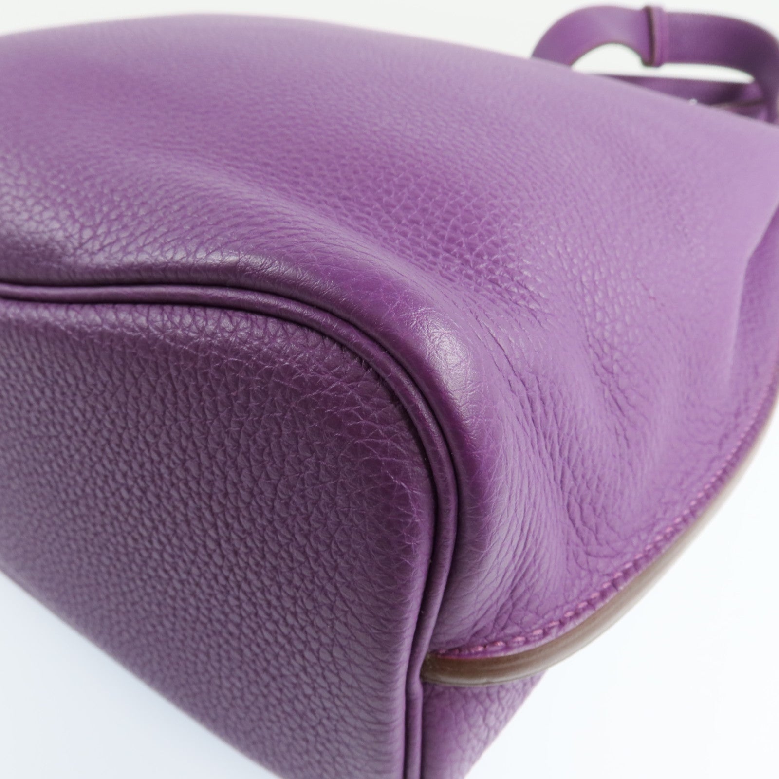 HERMES Clemence皮革So Kelly 22銀扣肩背袋Anemone