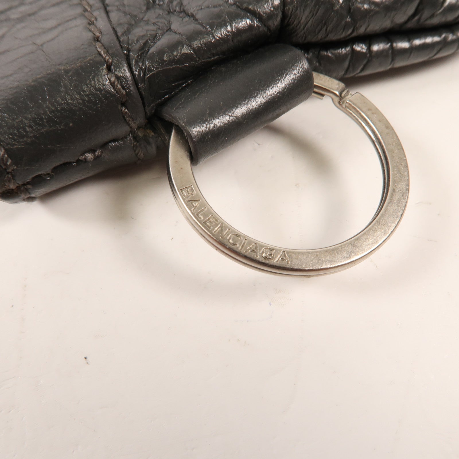 BALENCIAGA 牛皮皮革Classic City Large Pouch銀扣手拿包