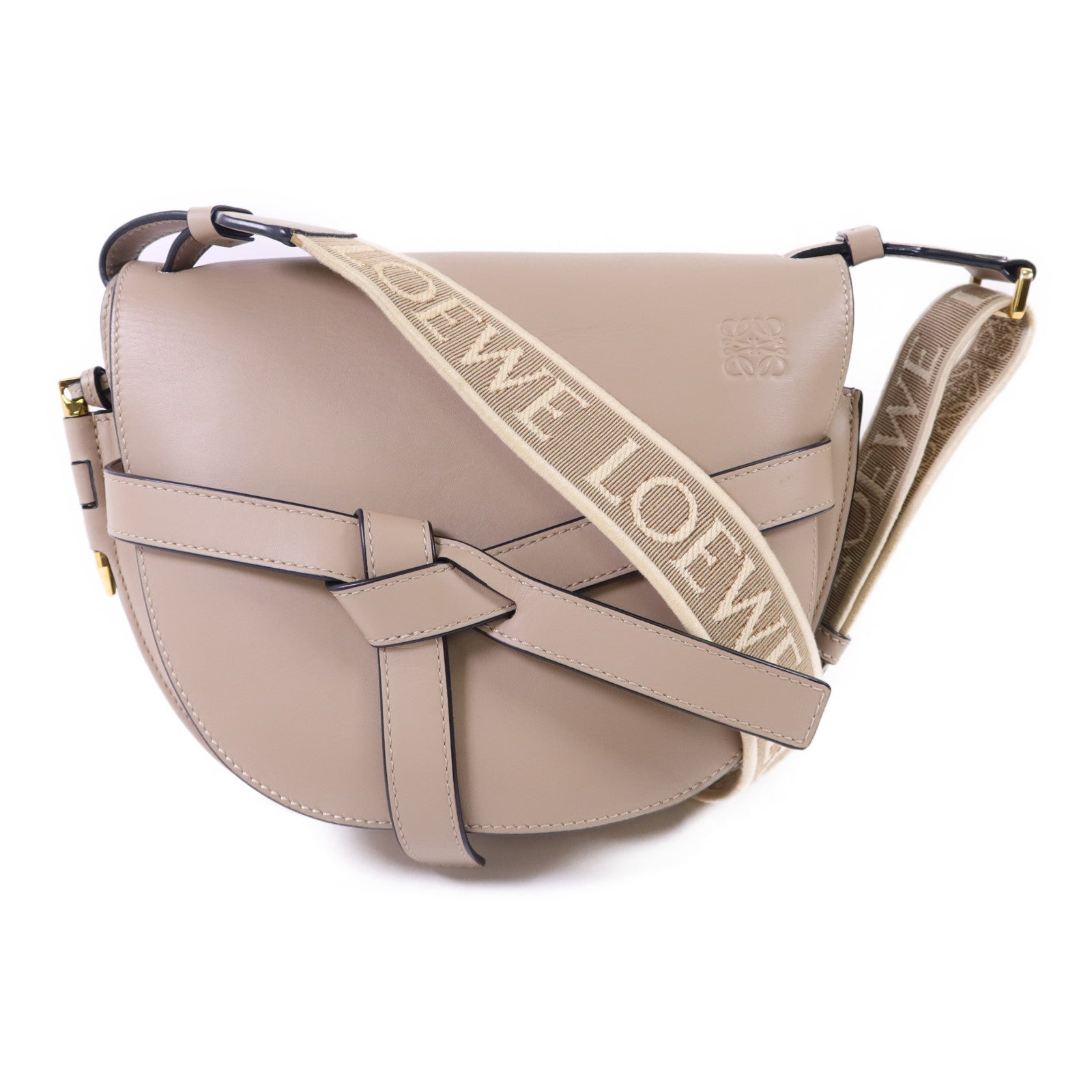 LOEWE 牛皮皮革Small Gate Bag金扣肩背袋