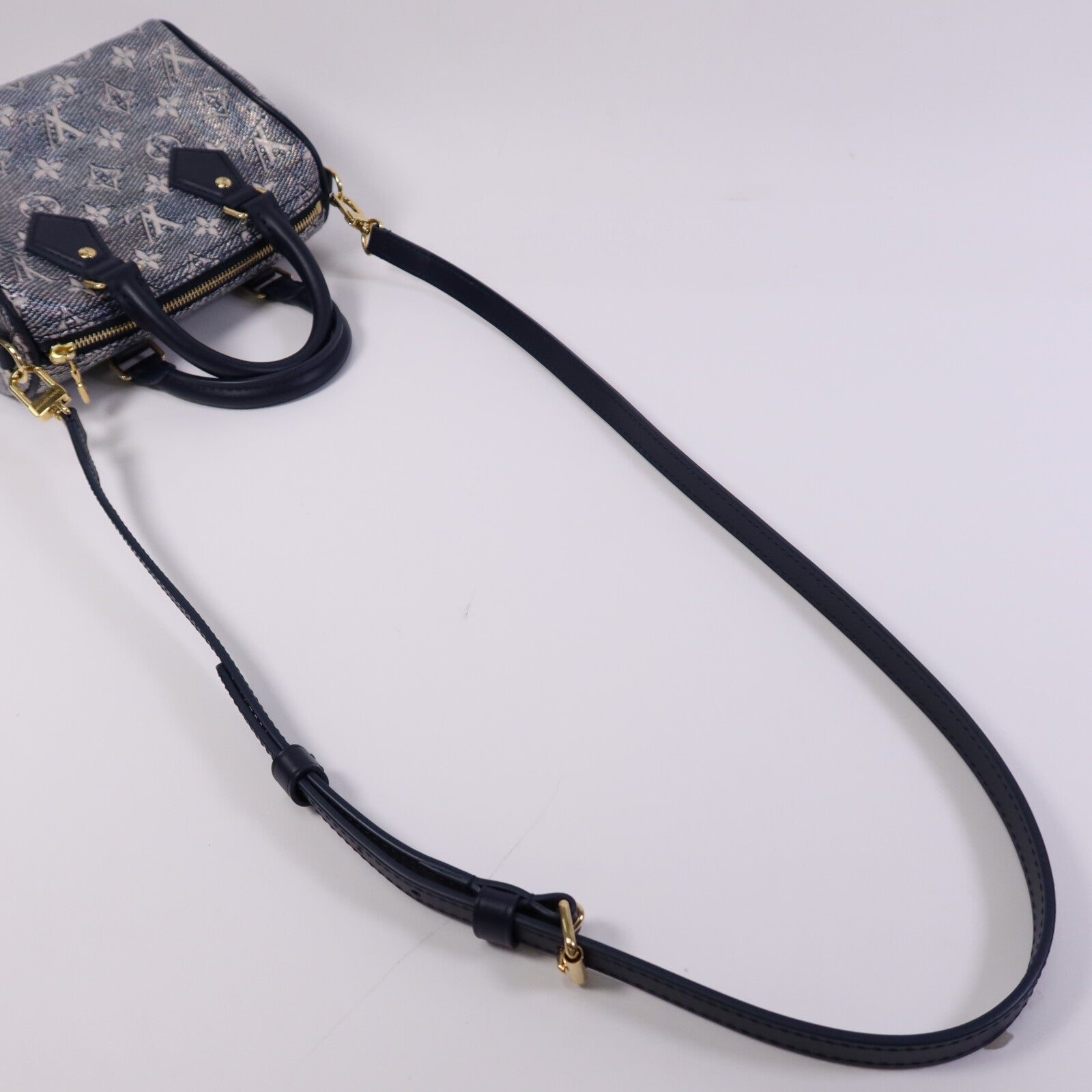LOUIS VUITTON Monogram Laminated Jacquard Speedy Bandoulière 20金扣手挽肩背兩用袋
