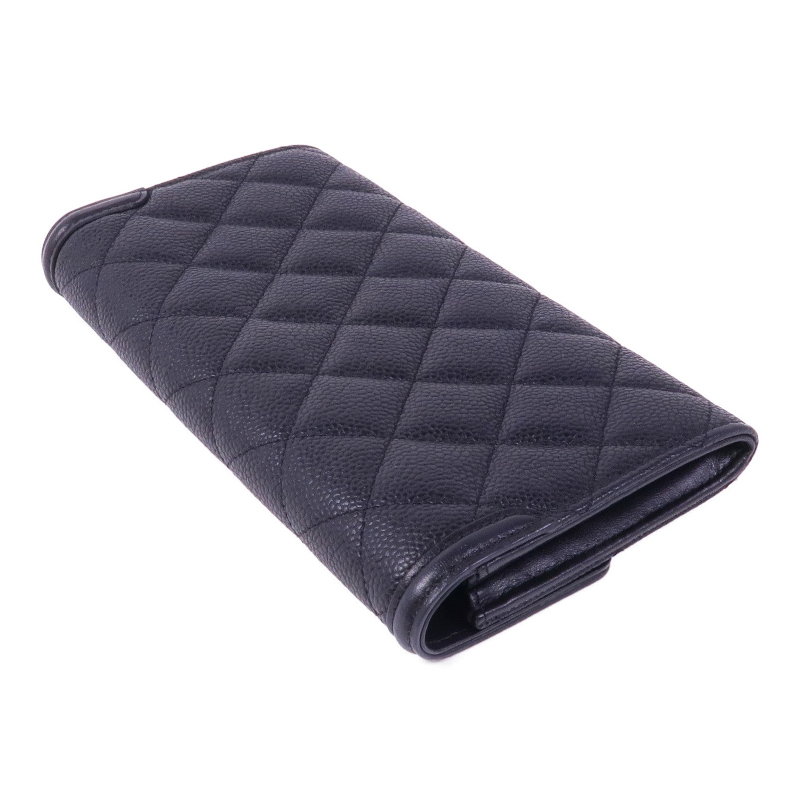 CHANEL 牛皮皮革Vanity CC金扣錢包