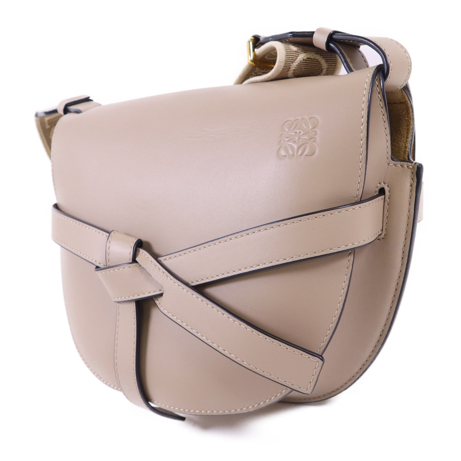 LOEWE 牛皮皮革Small Gate Bag金扣肩背袋