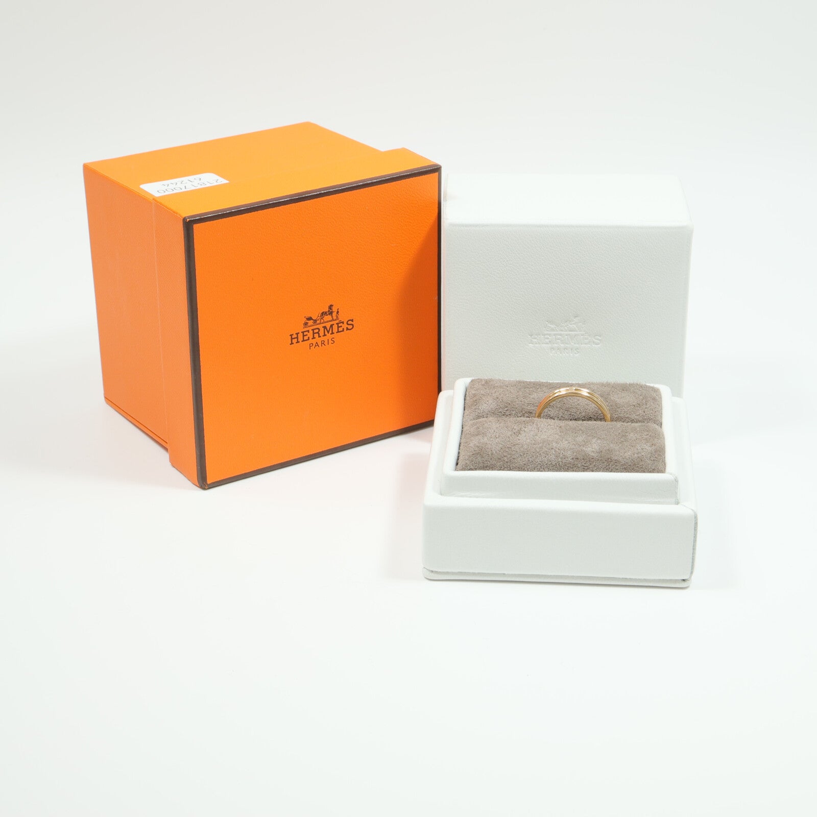 HERMES 18K玫瑰金Ariane Wedding Band戒指