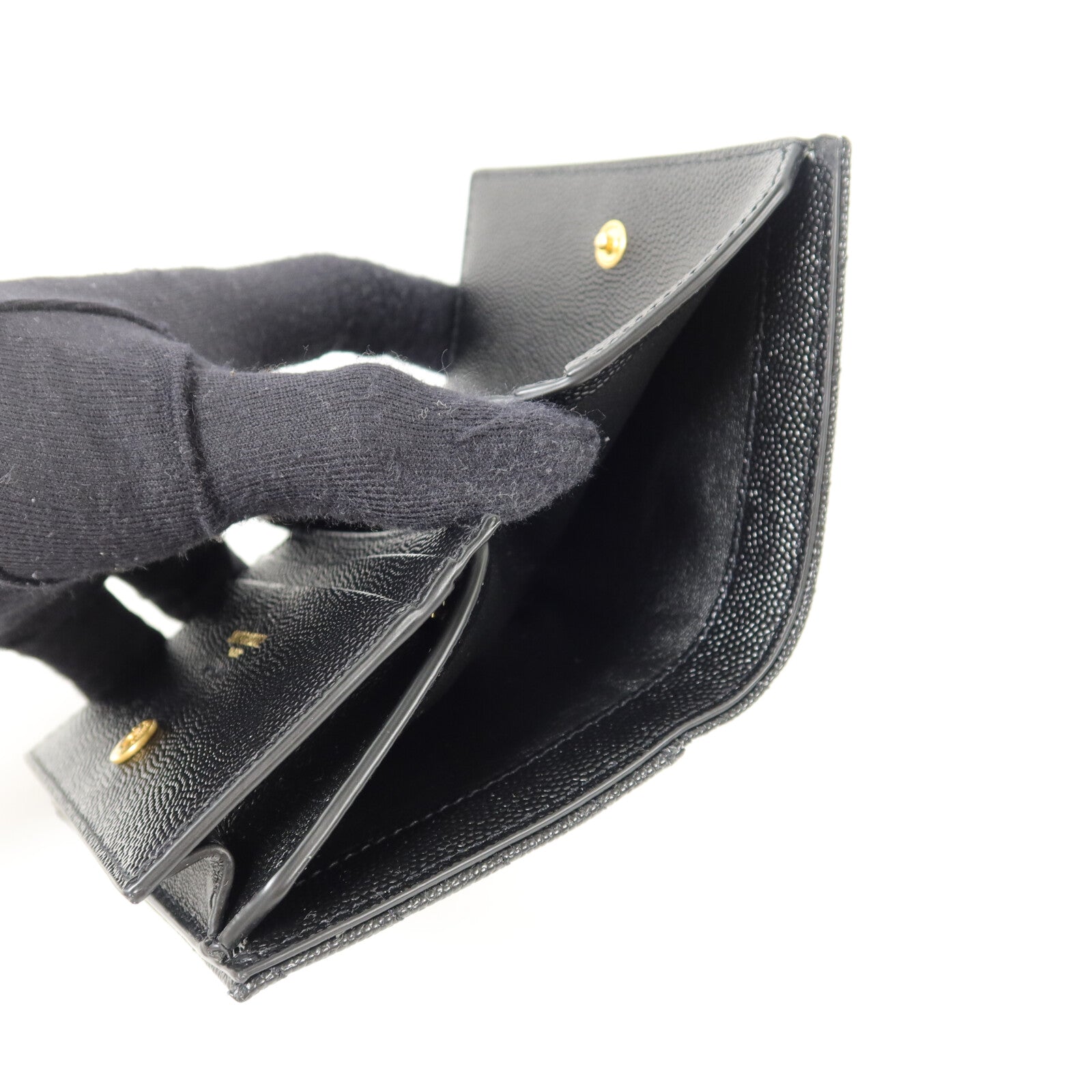 SAINT LAURENT 牛皮皮革Cassandre Matelasse Flap Card Case錢包