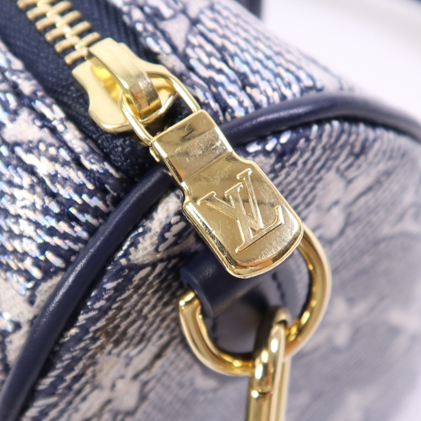 LOUIS VUITTON Monogram Laminated Jacquard Speedy Bandoulière 20金扣手挽肩背兩用袋