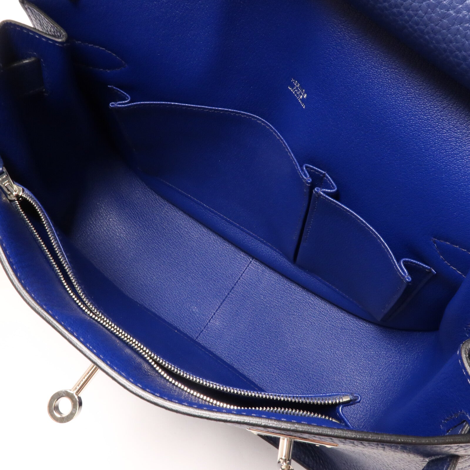HERMES Clemence皮革Jypsiere 31肩背袋Bleu Saphir
