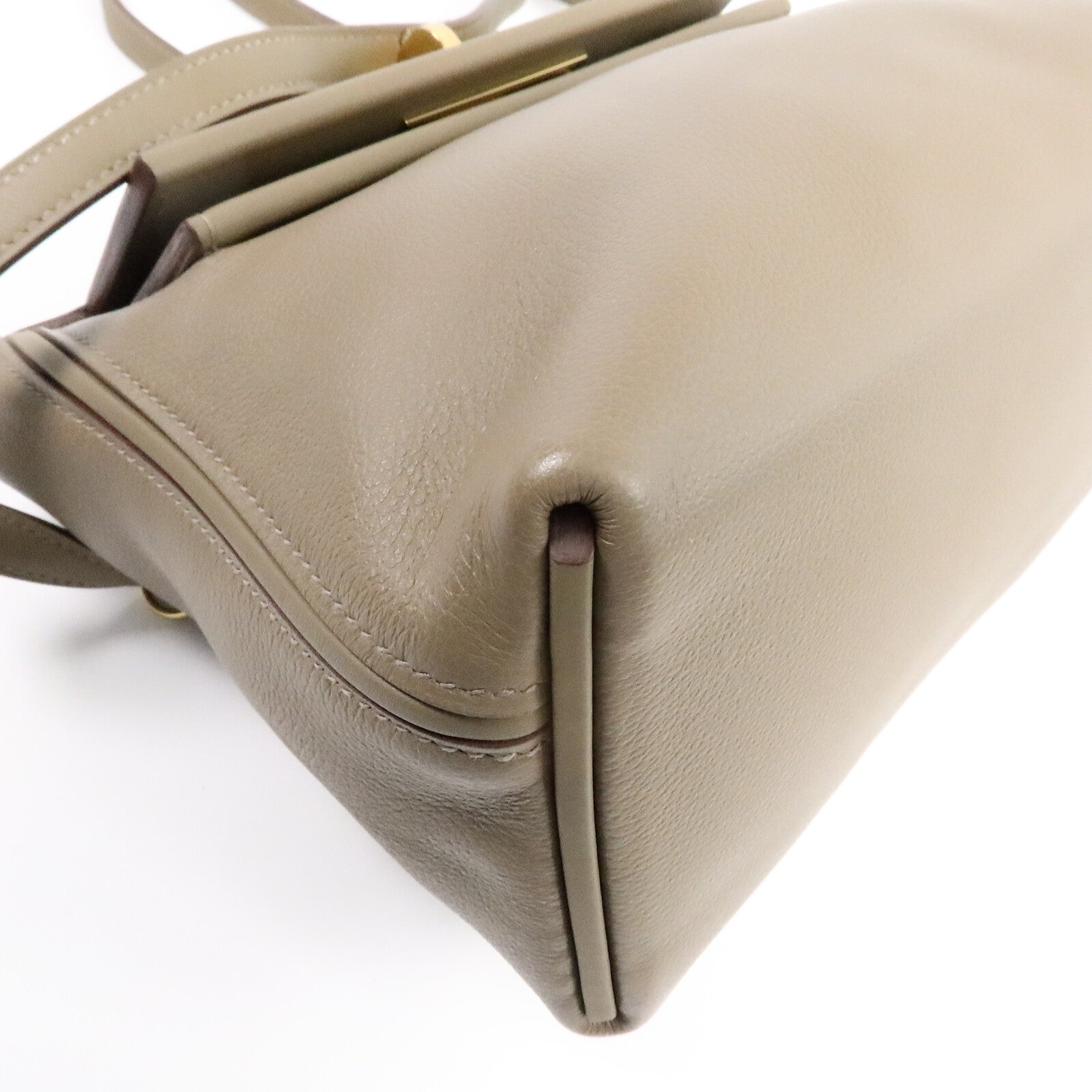 HERMES Evercolor皮革24/24 Mini手挽肩背兩用袋Etoupe