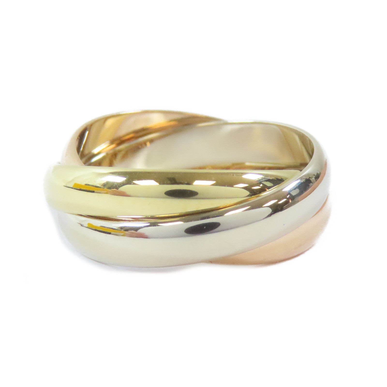 CARTIER 18K黃金/白金/玫瑰金Trinity Ring戒指Cartier#51/US#5.75